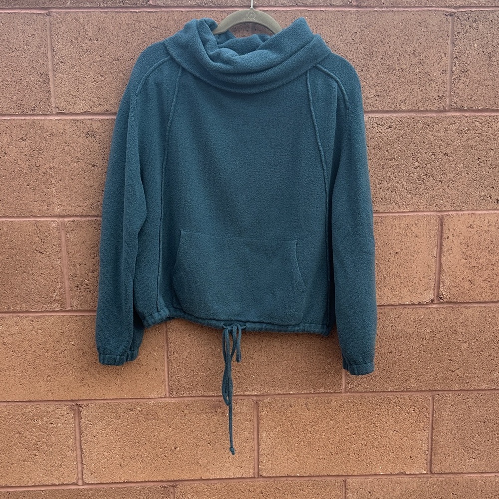Anthropologie Field Flower Cacee Pullover Cotton Sweater w/ Drawstring Waist SzM